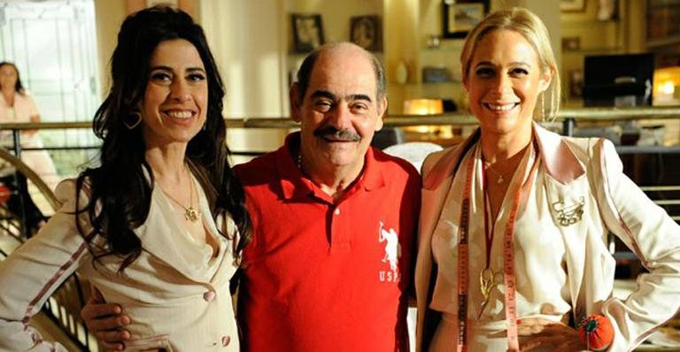 Rivelino com Fernanda Torres e Andréa Beltrão - Globo / Renato Rocha Miranda