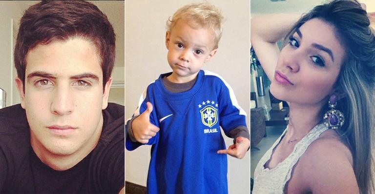 Enzo Celulari, Davi Lucca e Bruna Santana - Instagram/Reprodução