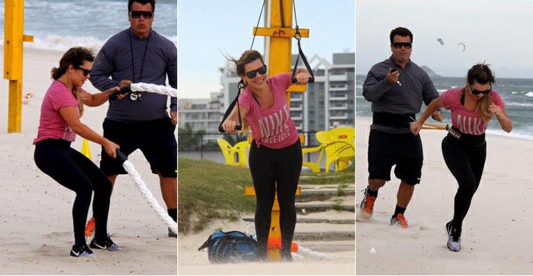 Fernanda Souza malha em praia no Rio de Janeiro - Gabriel Rangel / AgNews