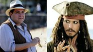 Tiago Abravanel e o personagem Jack Sparrow - Reprodução / TV Globo e Google