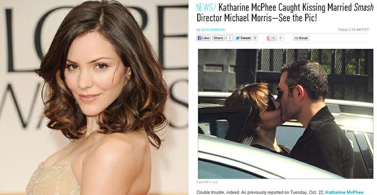 Katherine McPhee beija o diretor Michael Morris - GettyImages/ Reprodução E!Online