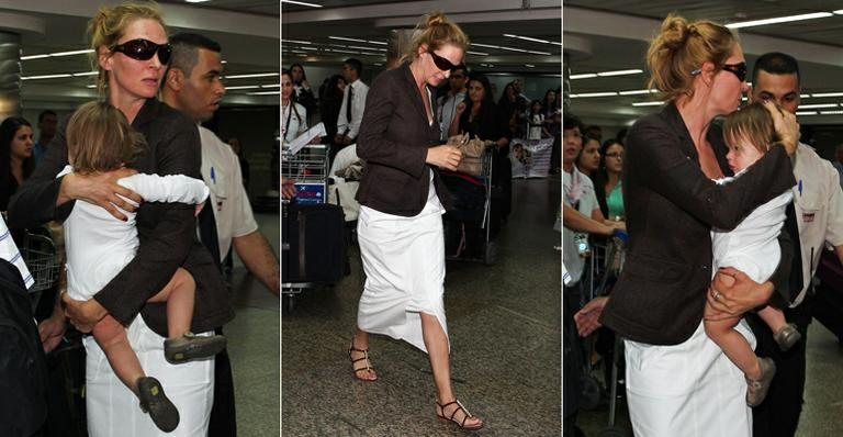 Uma Thurman acaba de chegar em São Paulo - Foto-montagem