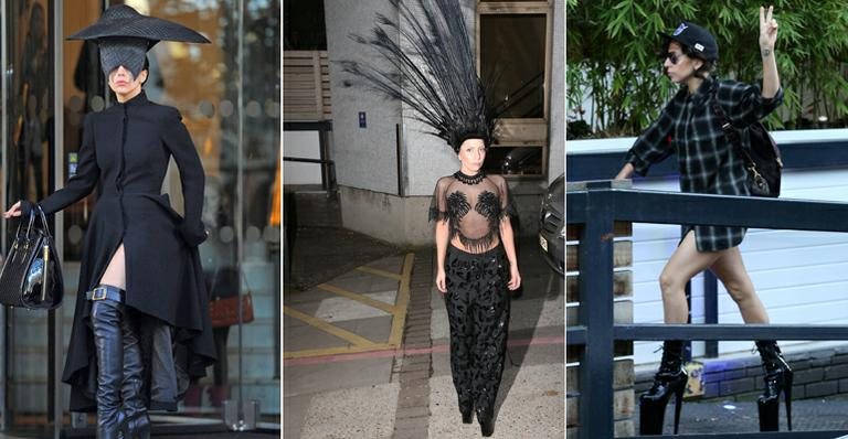 Em clima de Halloween, Lady Gaga usa visuais bizarros em Londres - AKM-GSI/Splash