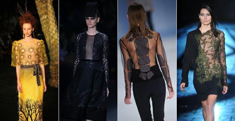 São Paulo Fashion Week: roupa transparente é tendência para o inverno 2014 - Foto-montagem