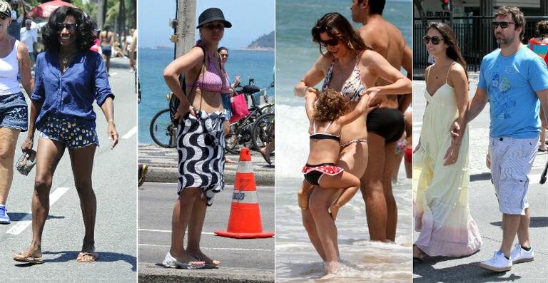 Famosos curtem domingo na praia - FotoRioNews/ AgNews