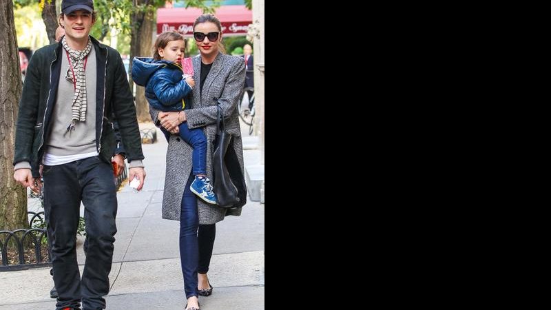 Orlando  Bloom e Miranda Kerr com o filho Flynn - AKM-GSI/AKM-GSI