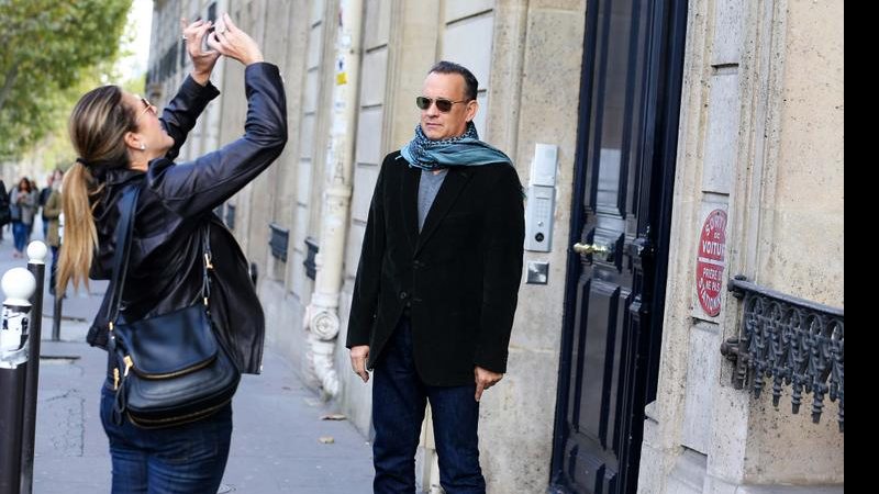 Tom Hanks e a esposa Rita Wilson em Paris - Abacapress/ The Grosby Group