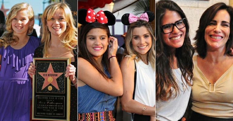 Veja filhas que são idênticas às mães famosas como Ava e Reese Witherspoon - Foto-montagem