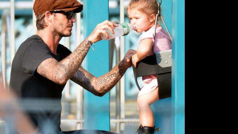 David Beckham com sua caçula - Startakphoto/ The Grosby Group