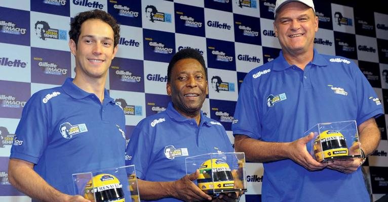 Bruno Senna, Pelé e Oscar Schmidt reunidos - Francisco Cepeda/Agnews