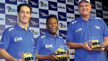 Bruno Senna, Pelé e Oscar Schmidt reunidos - Francisco Cepeda/Agnews