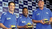 Bruno Senna, Pelé e Oscar Schmidt reunidos - Francisco Cepeda/Agnews