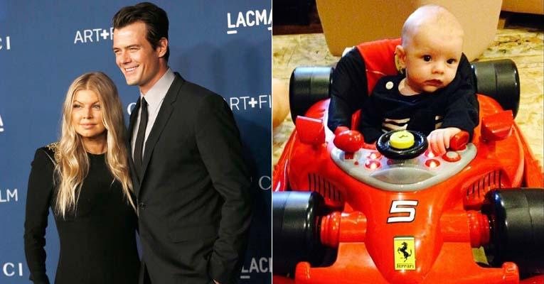 Josh Duhamel mostra o filho brincando em carrinho de Fórmula 1 - Fotomontagem