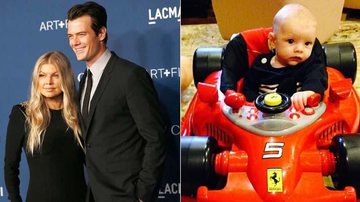 Josh Duhamel mostra o filho brincando em carrinho de Fórmula 1 - Fotomontagem