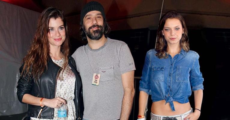 Alinne Moraes, Mauro Lima e Milena Toscana em festival de música - Léo Franco/AgNews