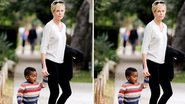 Charlize Theron leva o filho Jackson para tomar sorvete em L.A. - AKM-GSI/AKM-GSI