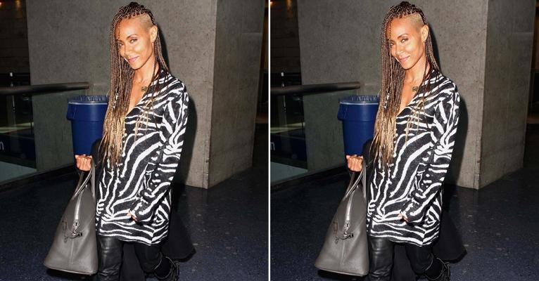 Jada Pinkett Smith desembarca com look ousado em L.A. - AKM-GSI/AKM-GSI