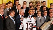 Jogadores festejam vitória com Obama - Geoff Burke - USA Today Sports