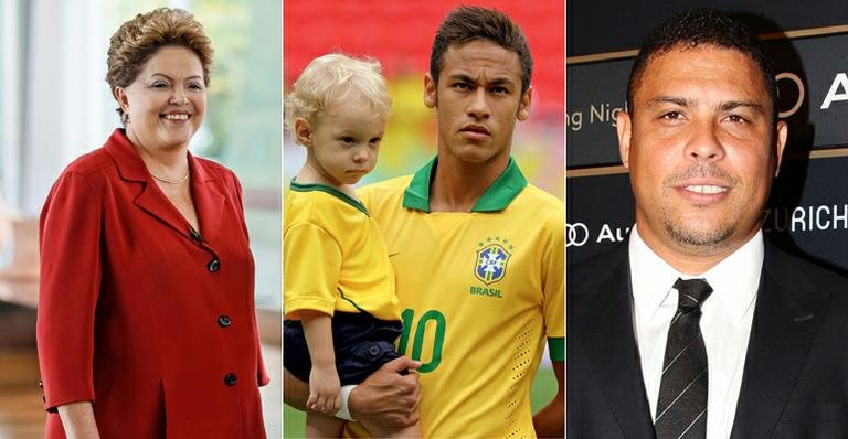 Dilma troca mensagens sobre futebol com Ronaldo e Neymar em rede social - Roberto Stuckert/PR, Instagram e Getty Images