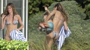 Gisele Bündchen brinca com o filho, Benjamin, em praia de Miami - AKM-GSI/SplashNews