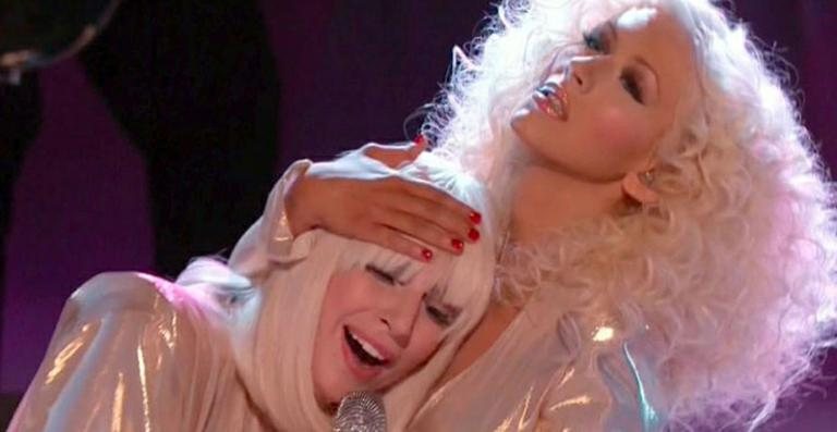 Lady Gaga e Christina Aguilera - Reprodução/ NBC