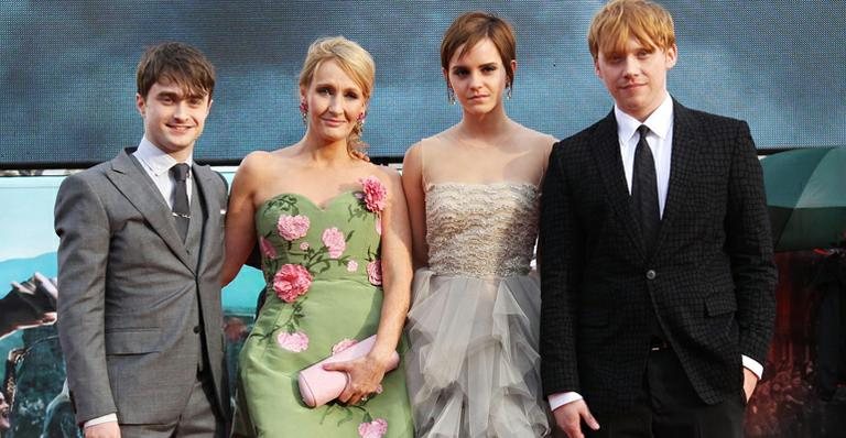 Daniel Radcliffe, J.K.Rowling, Emma Watson e Rupert Grint - Getty Images