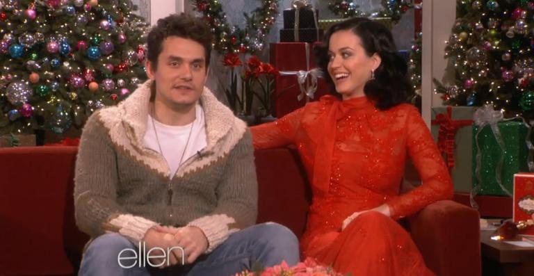 John Mayer e Katy Perry participam do programa de Ellen DeGeneres - Reprodução