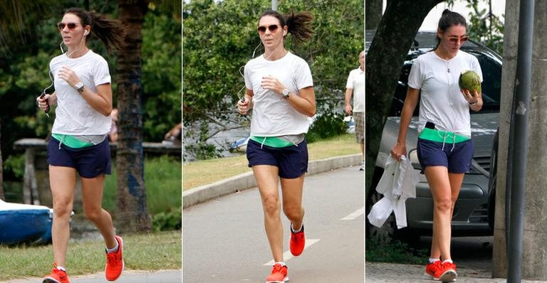 Nada de feriado: Glenda Kozlowski faz caminhada - Photo Rio News