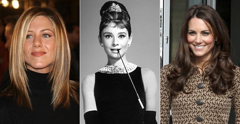 Jennifer Aniston, Audrey Hepburn e Kate Middleton - Arquivo CARAS