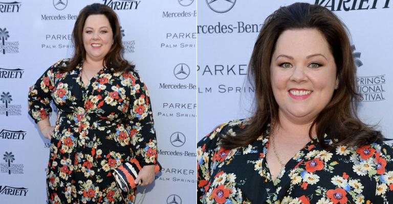 Atriz Melissa McCarthy dá exemplo de como plus size pode usar estampa - Foto-montagem/ Getty Images