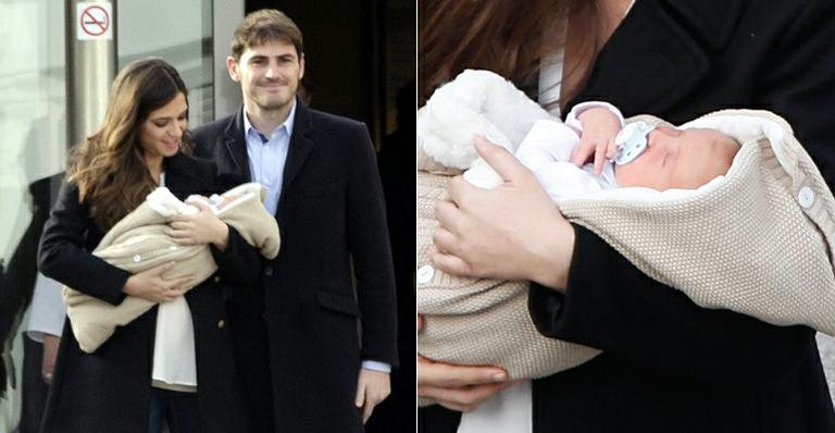 Iker Casillas e Sara Carbonero com Martín, que nasceu em janeiro de 2014 - AKM-GSI / AKM-GSI