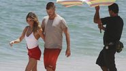 Rodrigo Hilbert e Fernanda Lima gravam comercial em praia do Rio de Janeiro - Dilson Silva/AgNews