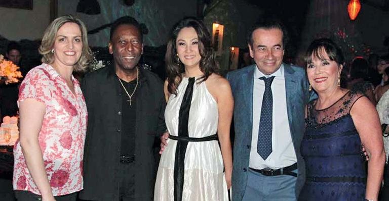 Pelé e sua Márcia Aoki marcam presença no aniversário de arquiteta - Orlando Oliveira/ AgNews