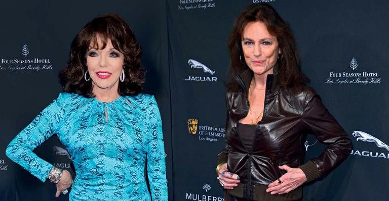 Joan Collins e Jacqueline Bisset em festa de aquecimento do Prêmio Bafta - Phil McCarten/Reuters