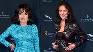 Joan Collins e Jacqueline Bisset em festa de aquecimento do Prêmio Bafta - Phil McCarten/Reuters