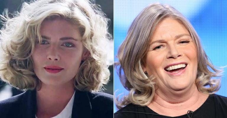 Intéprete da personagem Charlie em Top Gun (1986), em que atuou ao lado de Tom Cruise,  Kelly McGillis tem 56 anos e segue na carreira de atriz. Em 2009, Kelly assumiu sua homossexualidade - Reprodução e Getty Images