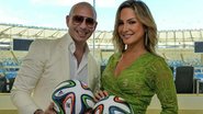 Claudia Leitte e Pitbull - Reprodução / Twitter