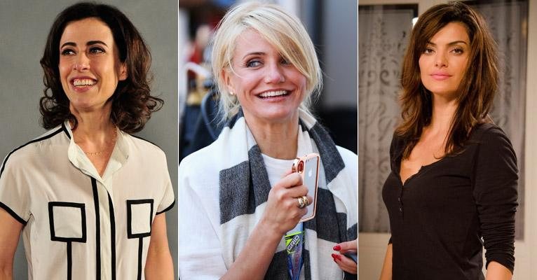 Fernanda Torres, Cameron Diaz e Mayana Neiva - Divulgação/TV Globo/Getty Images