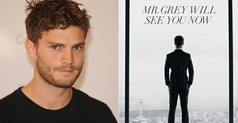 Jamie Dornan aparece em 1º cartaz do filme Cinquenta Tons de Cinza - Getty Images; Reprodução