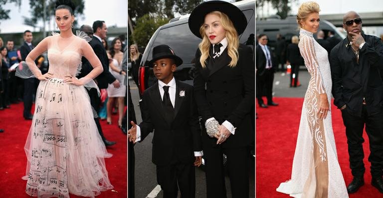 Katy Perry; Madonna com o filho David; Paris Hilton - Getty Images