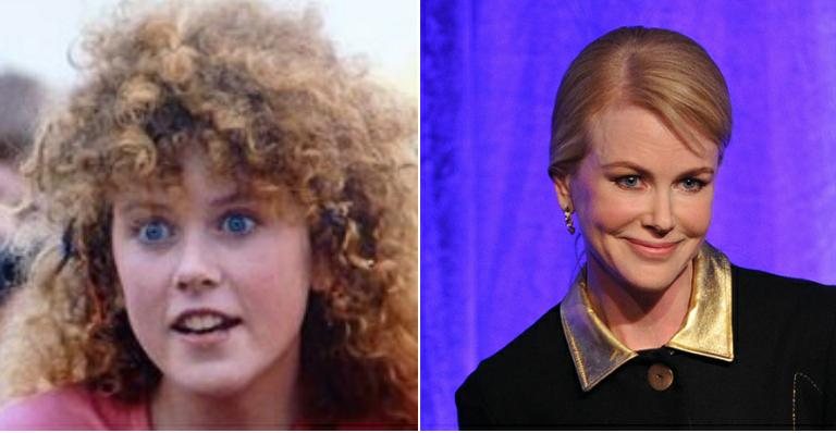 Nicole Kidman tinha um visual bem diferente da época em que atuou em BMX Bandits, aos 16 anos - Reprodução e Getty Images