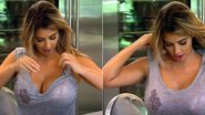 Kim Kardashian deixa leite vazar durante gravação de reality - Reprodução/E!