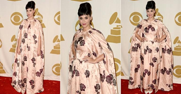 Aprenda a usar vestido com capa como Katy Perry - Foto-montagem