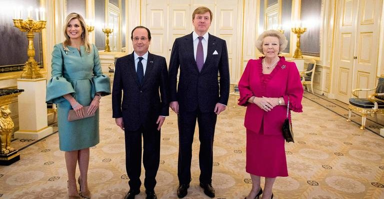 Família Real da Holanda recebe o presidente francês em palácio - Frank Van Beek/ Reuters