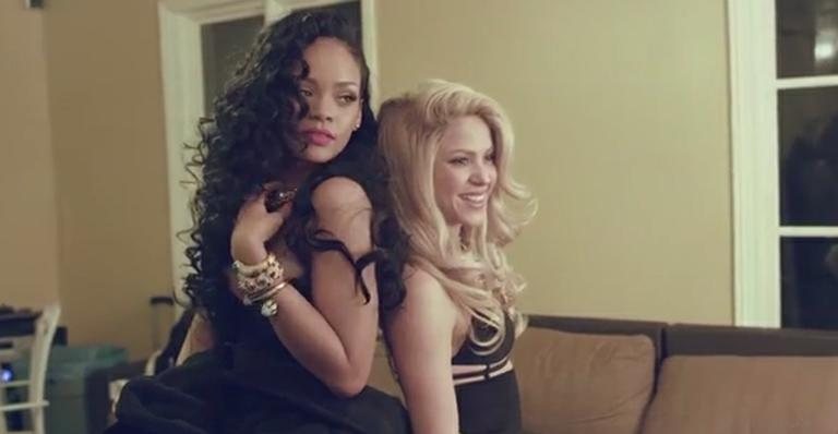 Shakira e Rihanna em clipe - Reprodução