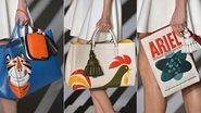 Embalagens estampam bolsas na London Fashion Week - Foto-montagem