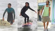 Dia de surfe: famosos surfam no Rio de Janeiro - Foto-montagem