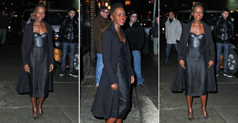 Lupita Nyong’o abusa do couro em look total black - AKM-GSI/AKM-GSI