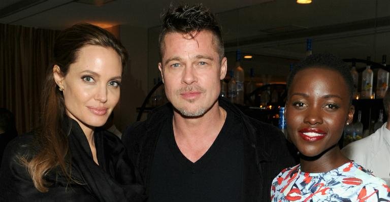 Angelina Jolie e Brad Pitt jantam com Lupita Nyong'o - Getty Images