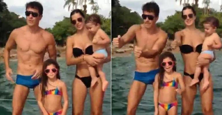 Rodrigo Faro dança 'Lepo Lepo' com toda a família - Instagram/Reprodução